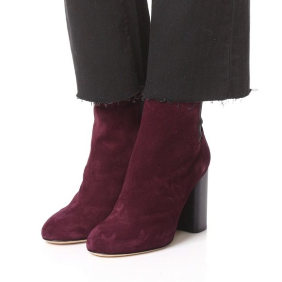 rag & bone | Agnes Booties Burgundy Suede | 10 - Picture 2 of 4